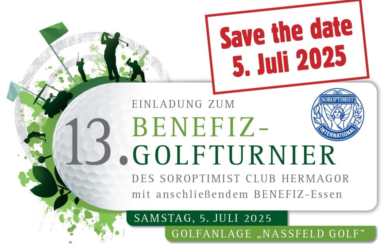 Terminankündigung für das 13. Benefitz-Golftunier am 5. Juli 2025