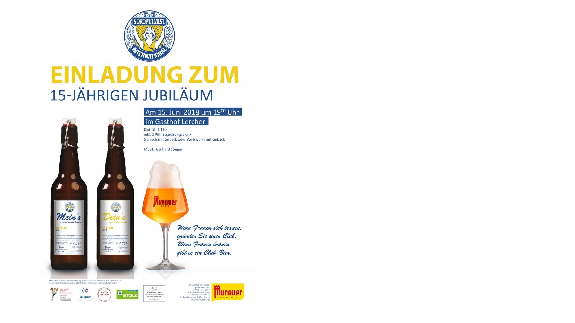 EINLADUNG: 15 Jahre SI Club Murau