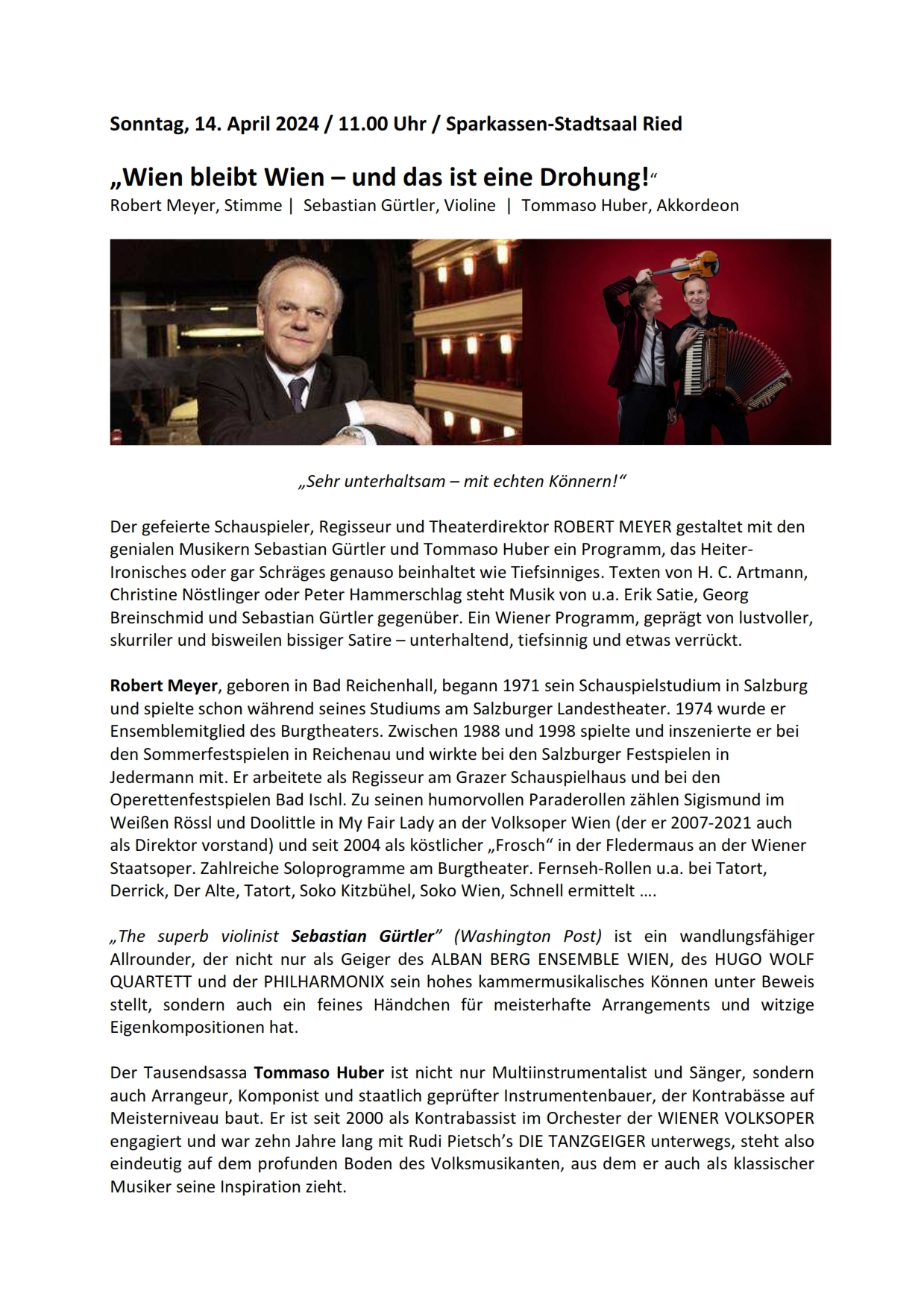 Ankündigung Veranstaltung