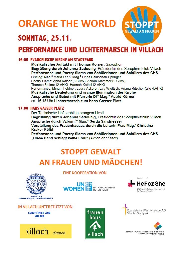 Orange the World-Programm in Villach
