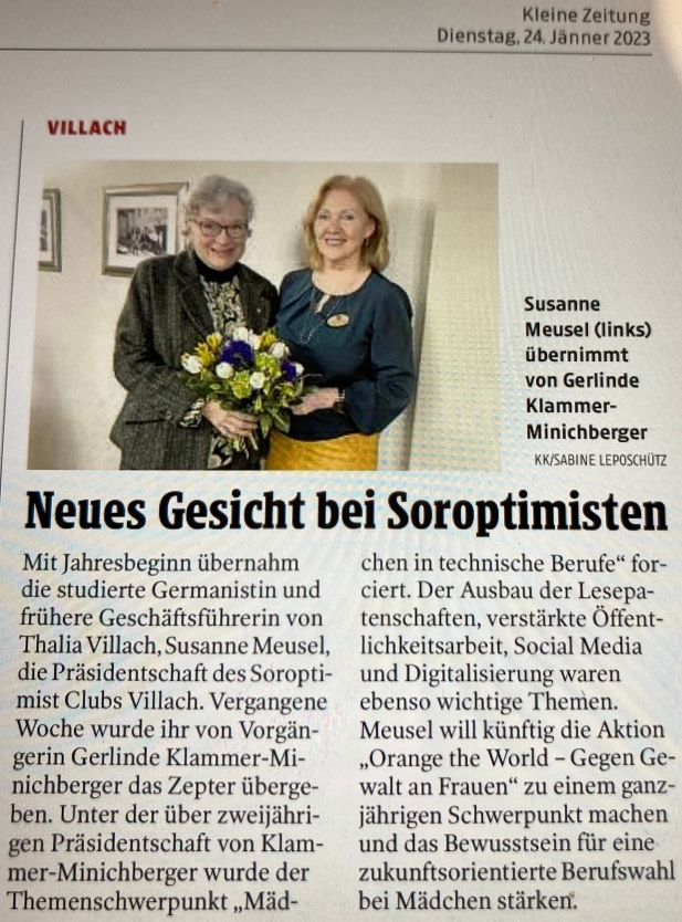 Kleine Zeitung berichtet über den Club Villach