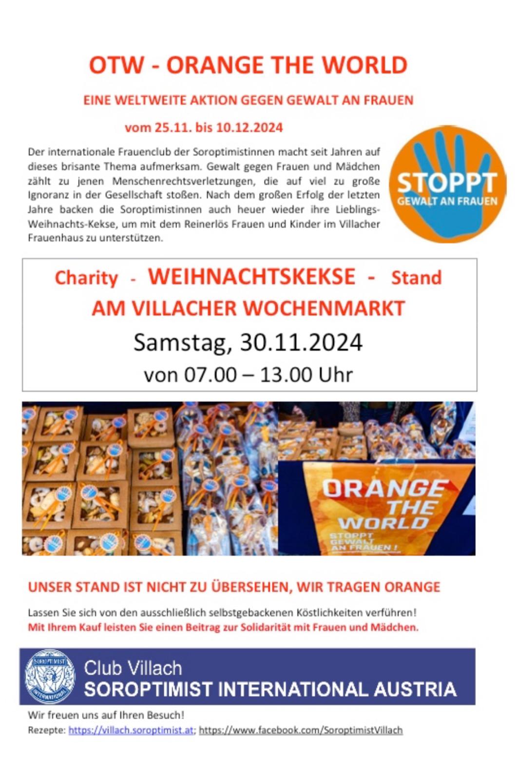 Weihnachtskekse am Villacher Wochenmarkt: 30.11.24