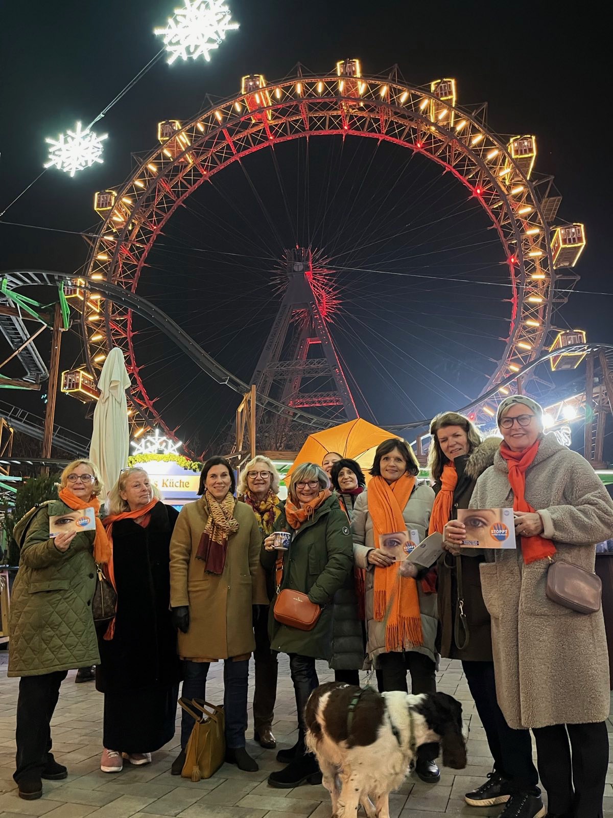 Das Wiener Riesenrad erstrahlt wieder in Orange!